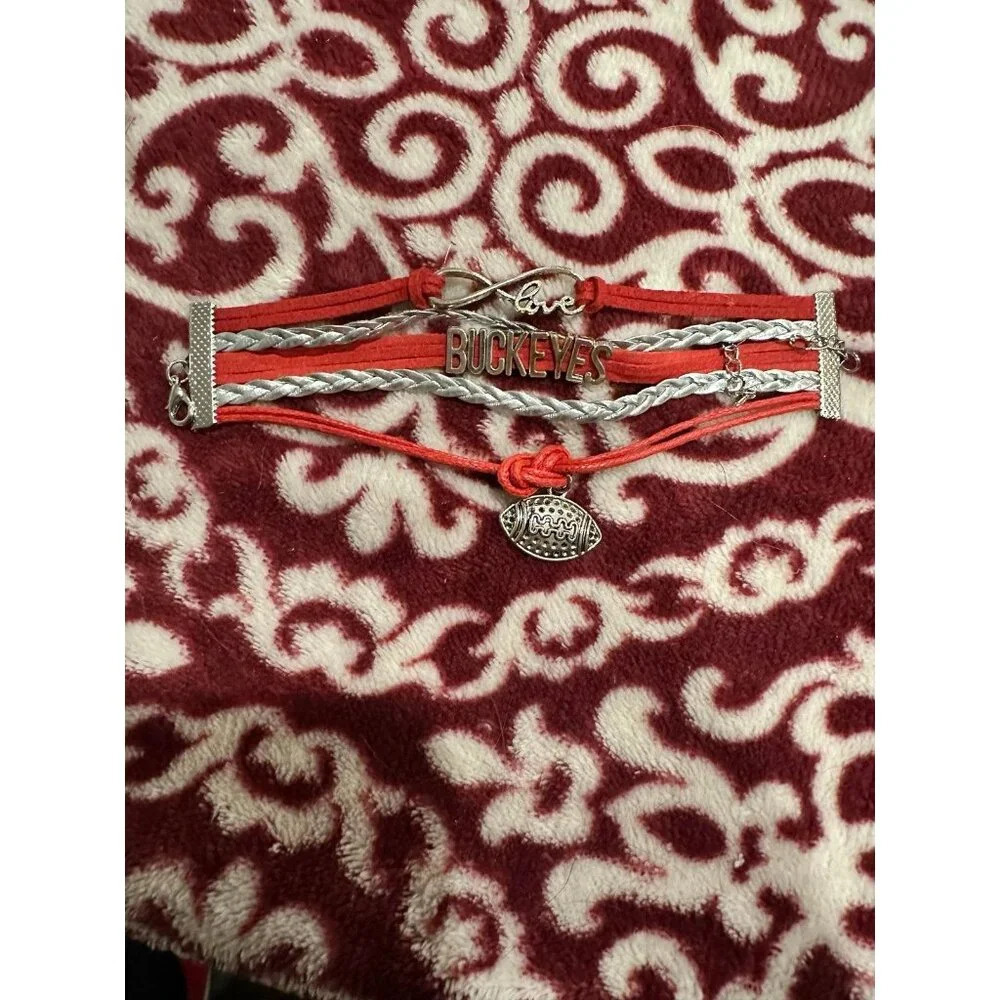 6 FOR $10 New Ohio state Buckeyes bracelet